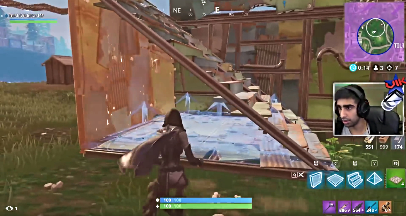 Watch Vikkstar123 Use A Hidden Bounce Pad To Achieve A Wild Fortnite Victory Royale
