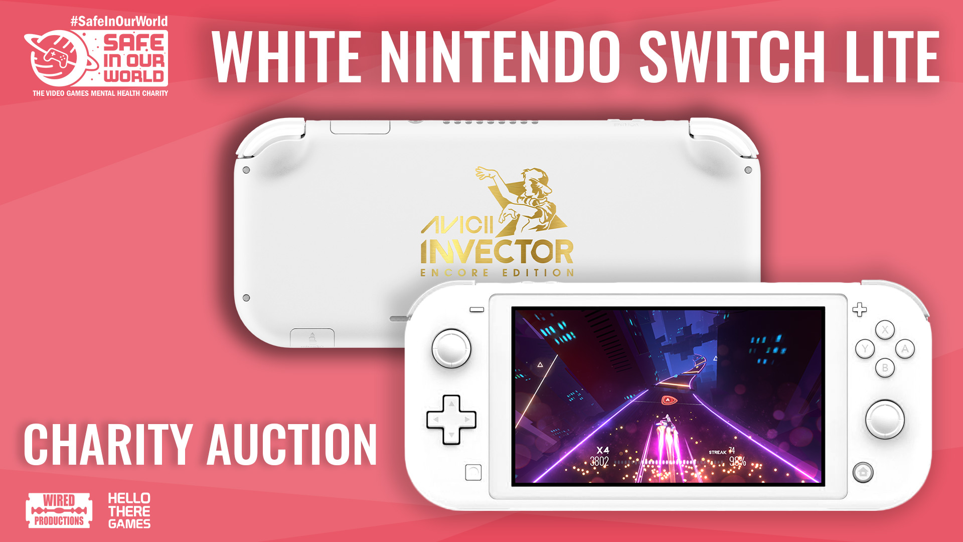 "Super Rare" Nintendo Switch Lite Revealed To Raise Money For Mental Health Charities 