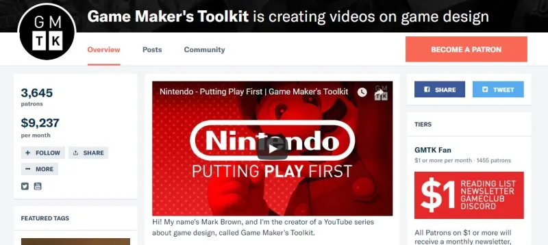 The New Vid Economy: Making A Living From Crowdfunded Game Analysis