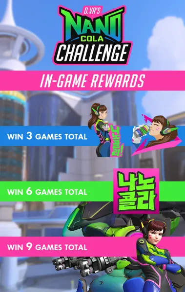 Get New Skins In Overwatch For D.Va With Nano Cola Challenge