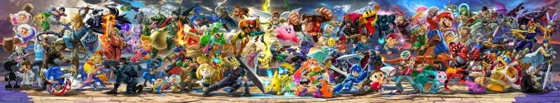 Check Out A High Resolution, Updated Panoramic Illustration Featuring Every Character In Super Smash Bros. Ultimate