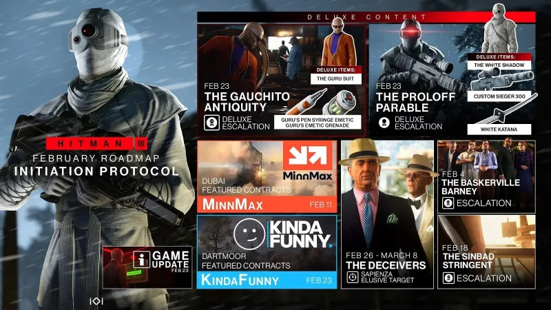 IO Lays Out Hitman 3's February Content Roadmap