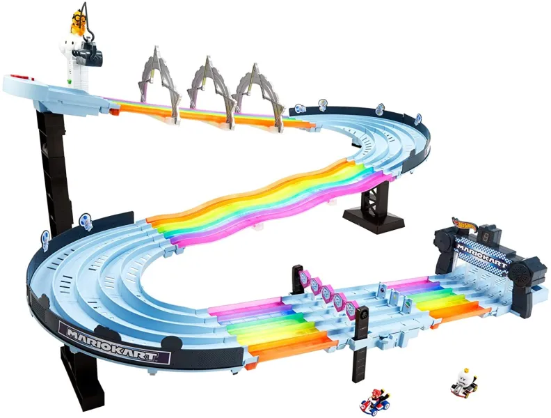 New Hot Wheels Mario Kart Rainbow Road Track Revealed (UPDATE)