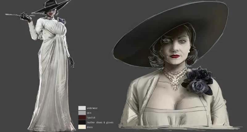 New Resident Evil Village Concept Art Reveals More About Lady Dimitrescu 