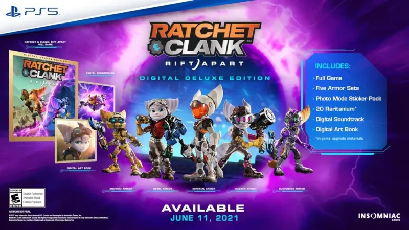 Insomniac Shares First Look At Ratchet & Clank: Rift Apart Digital Deluxe-Exclusive Armor Sets 
