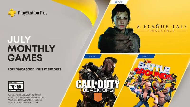 Free PS Plus July 2021 Free Games Revealed, Including A Plague Tale For PS5
