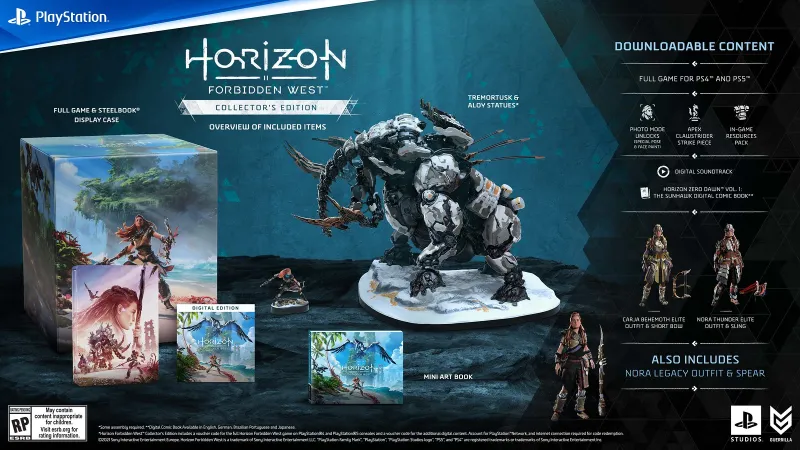 Horizon Forbidden West Different Editions Revealed, No Free PS5 Upgrade With Standard Copy