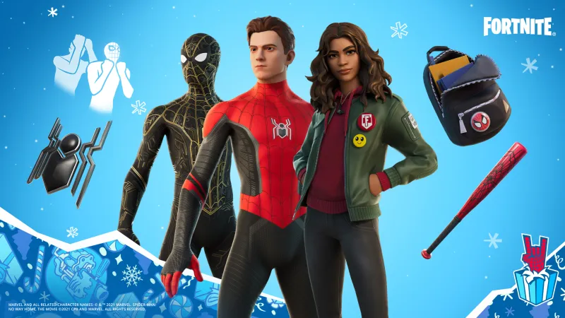 Fortnite 2021 Winterfest Now Live, Spider-Man And MJ From No Way Home Set To Hit Item Shop Later Today