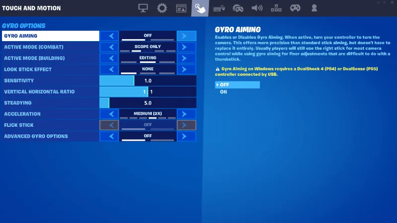 Fortnite: Gyro Aiming And Flick Stick Controls Have Been Added To All Modes In The Game