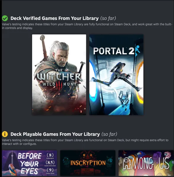 You Can Now See Which Of Your Steam Library Games Are Compatible With The Steam Deck