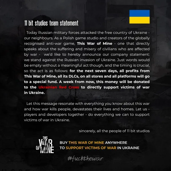 Game Studios Show Support For Ukraine