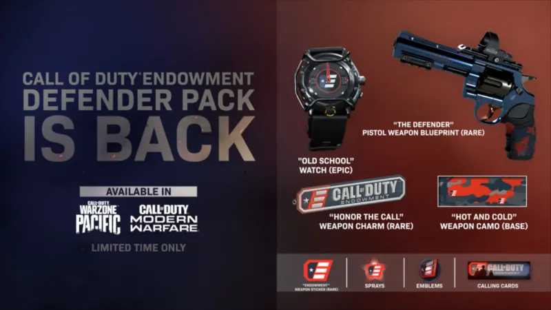 Call Of Duty Endowment Celebrates Helping 100k Veterans With Re-release Of The Defender Pack For Call Of Duty: Warzone