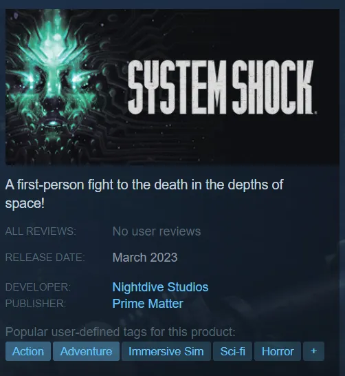 System Shock Remake Gets March 2023 Release Window