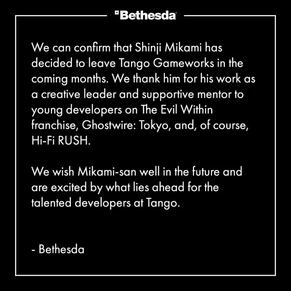 Shinji Mikami Is Leaving Tango Gameworks