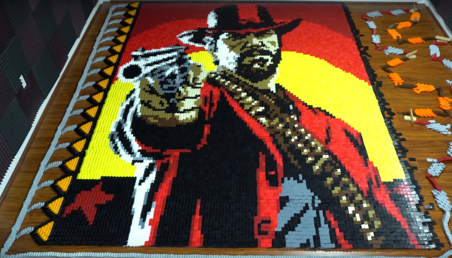 More Than 29,000 Dominoes Used In Incredible Red Dead Redemption II Tribute