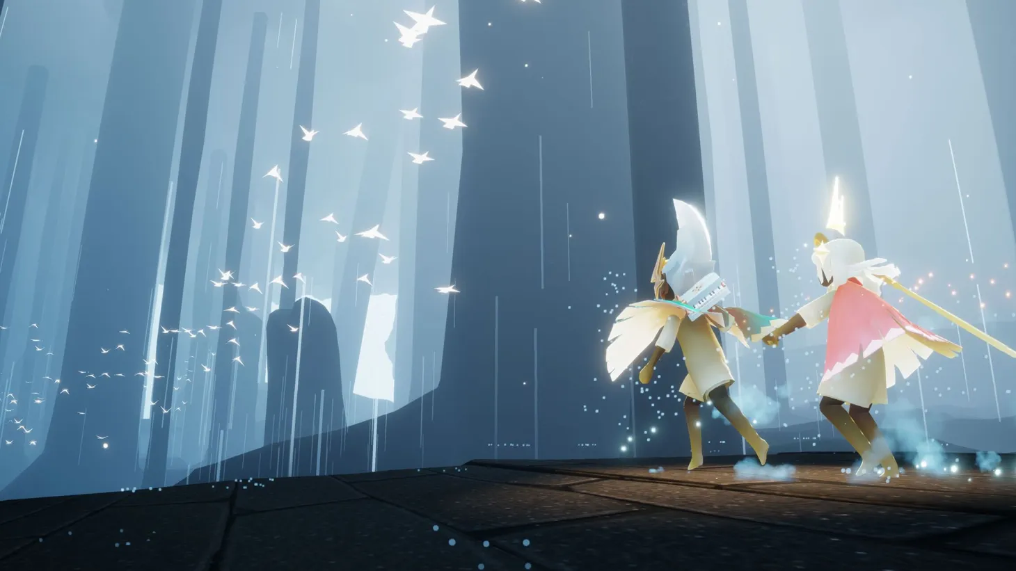 Following In The Footsteps Of Journey And Flower