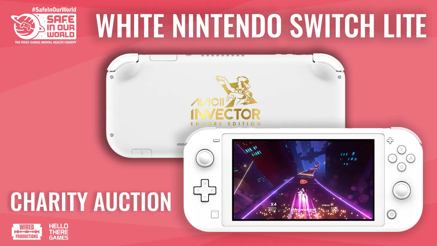 "Super Rare" Nintendo Switch Lite Revealed To Raise Money For Mental Health Charities 