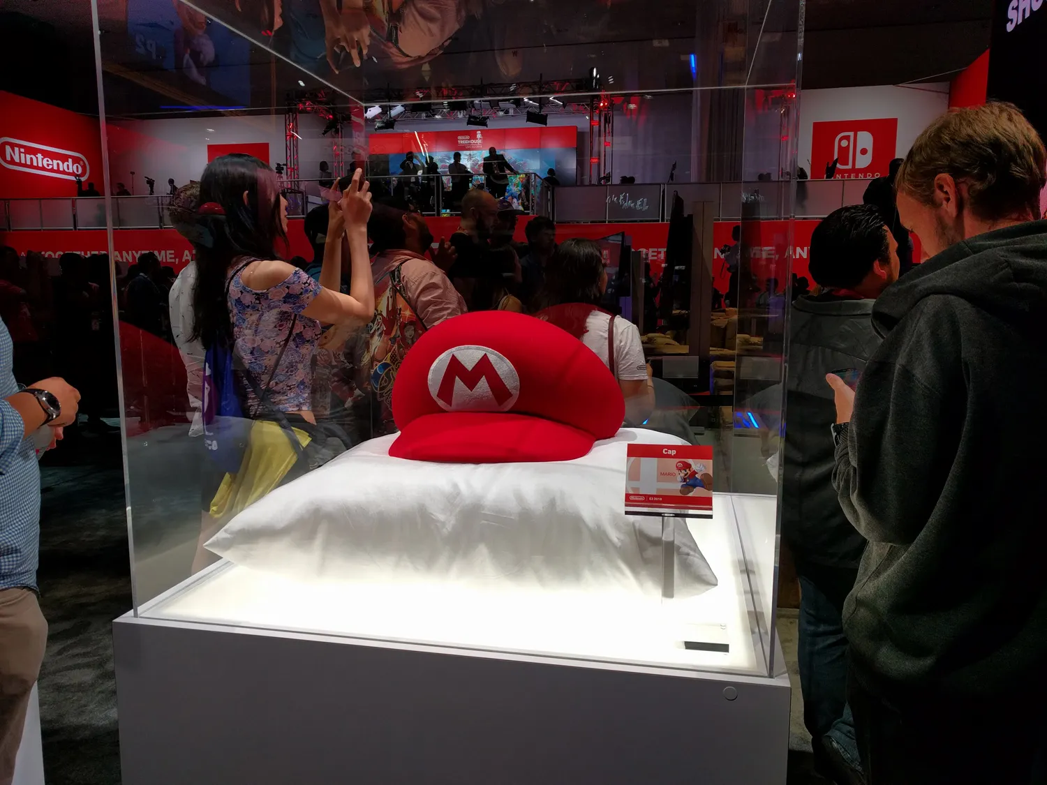 Nintendo also has Mario's hat on display, which is a lot bigger than I expected it to be.