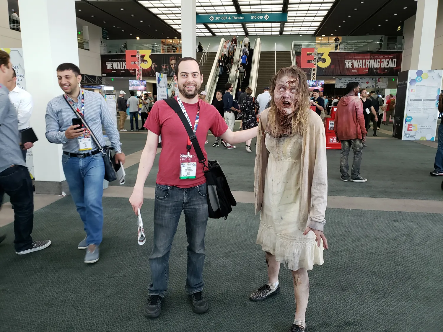 Seriously, the zombies are everywhere! The sad thing? They totally blend in with all the other people stumbling around. Man, zombies are deep.