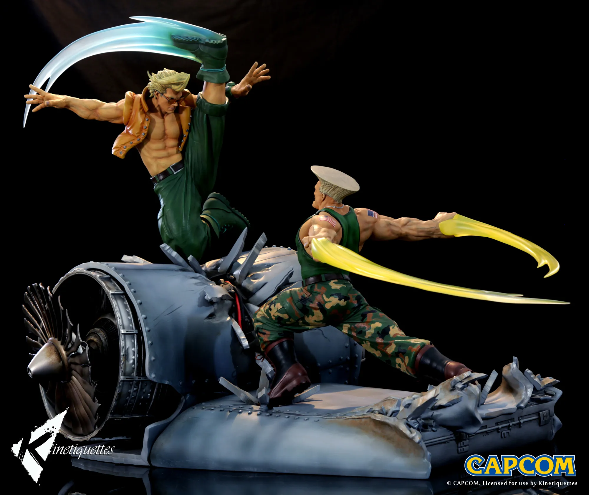 Awesome Guile Vs. Nash Street Fighter Diorama On The Way From Kinnetiquettes