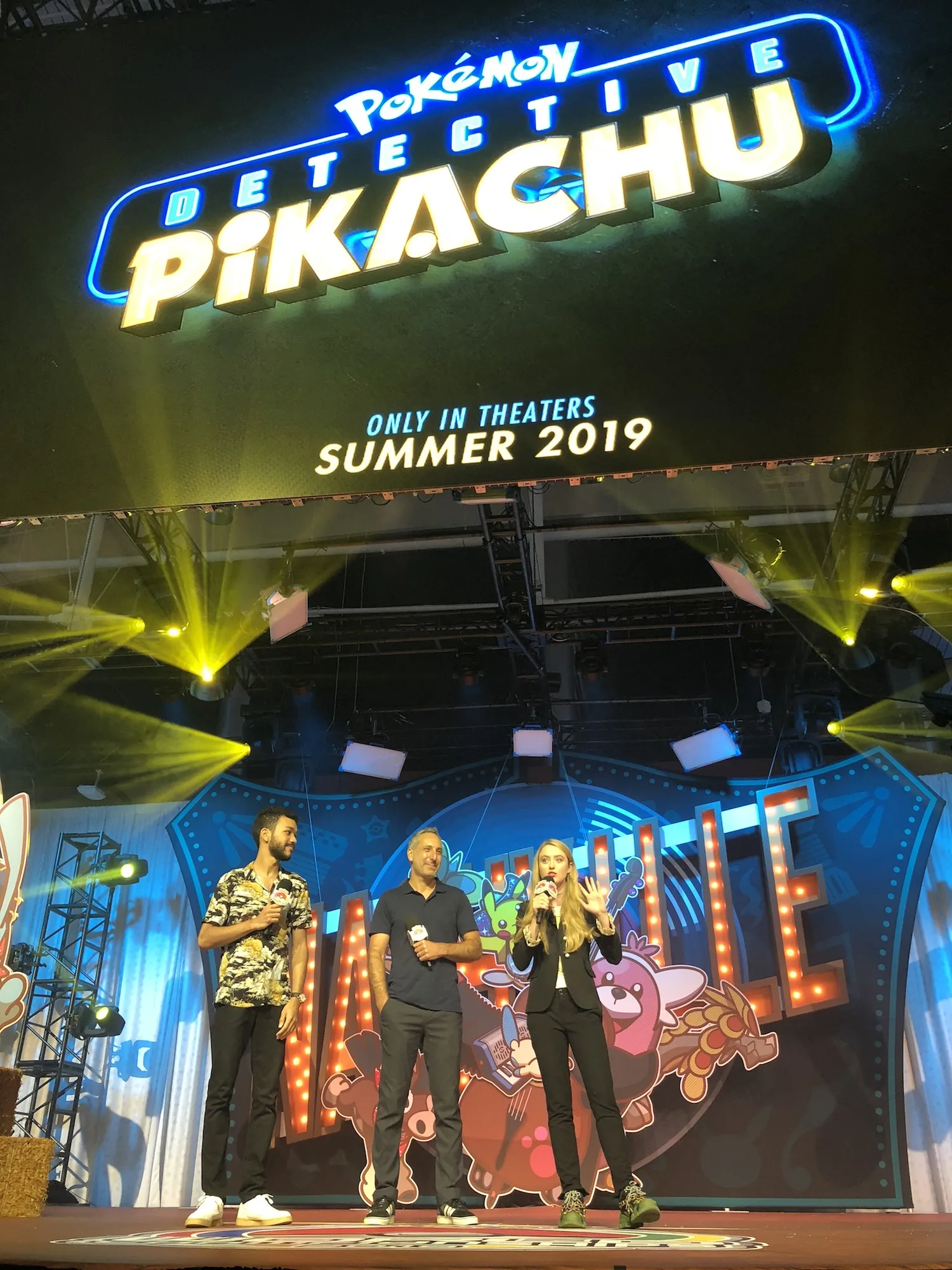 Detective Pikachu Cast And Director Reveal The Movie's Logo At The 2018 Pokémon World Championships
