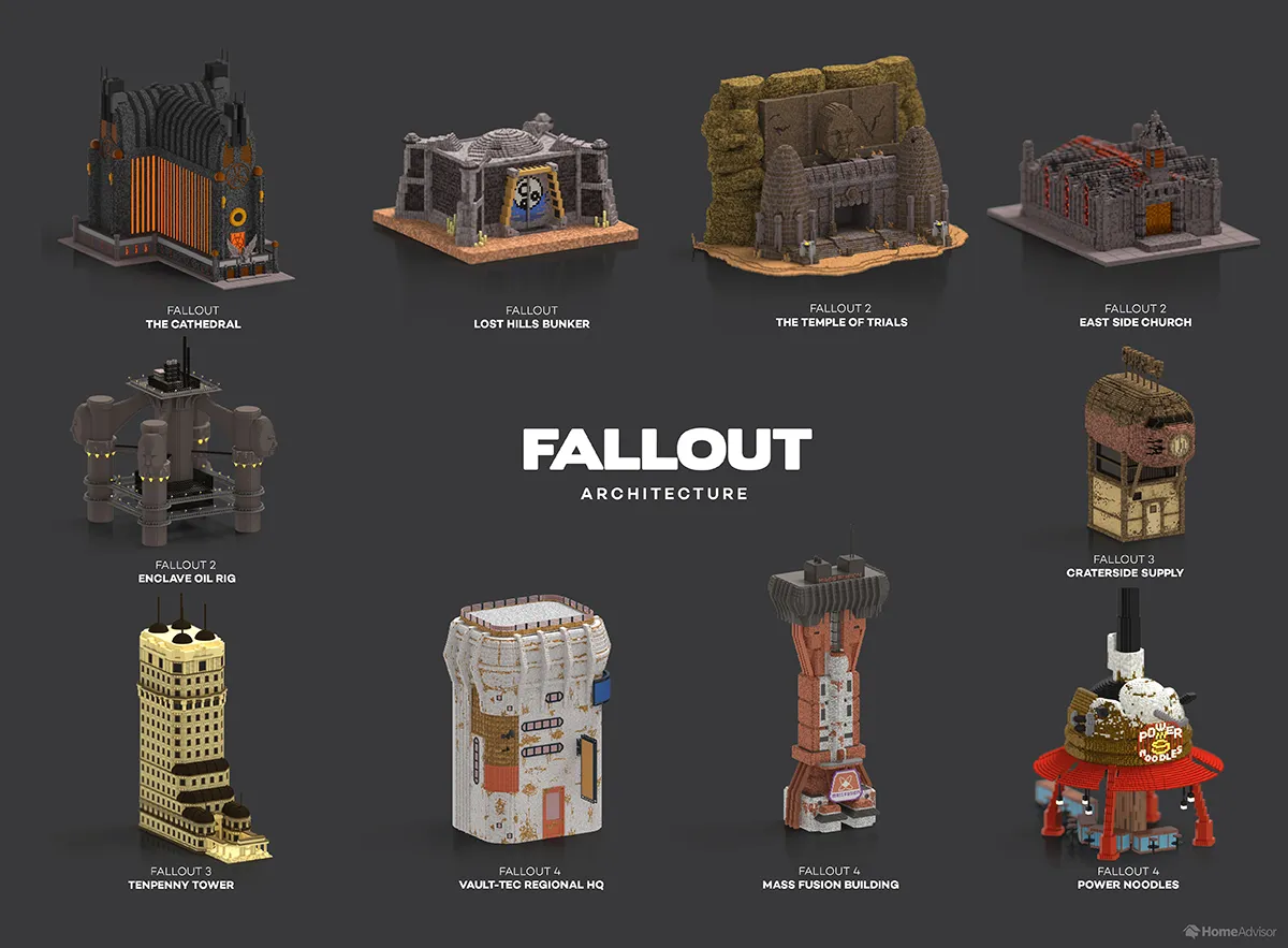 This Home-Advising Site  Commissioned Voxel-Art Renditions Of Video Game Architecture