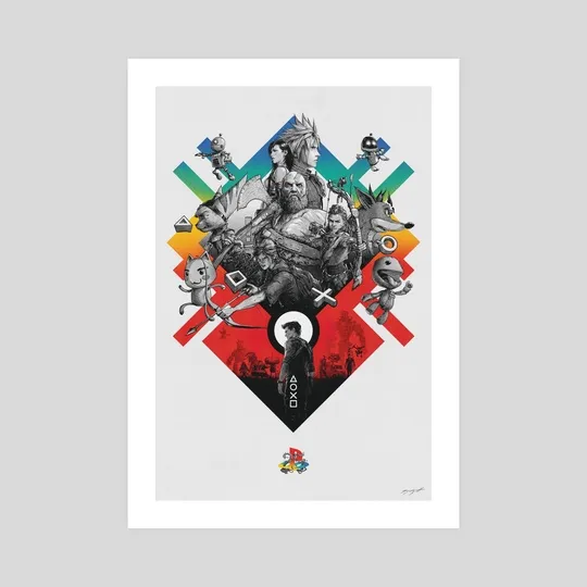 Game Informer PlayStation 25th Anniversary Art Print up for Sale