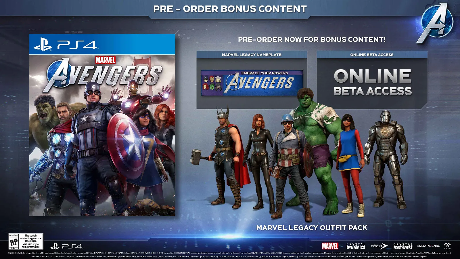 Crystal Dynamics Details Avengers Pre-order Details, Special Editions, PS4 Bonuses