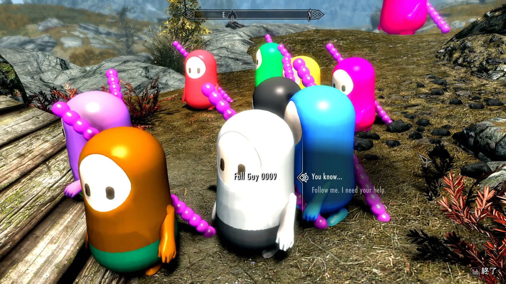 Jelly Beans Are Coming To Steal Your Sweet Rolls With This Fall Guys Skyrim Mod