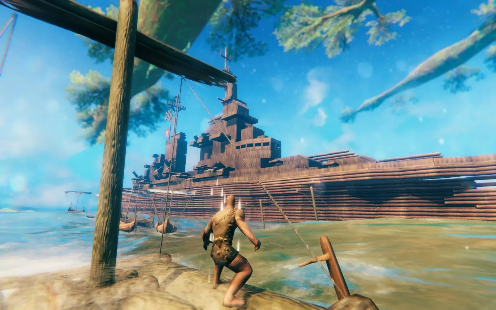 Valheim Player Recreates Impressive U.S. Navy Battleship In-Game