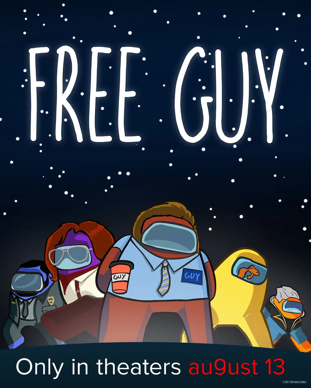 Free Guy's New Movie Posters Draw Inspiration From Animal Crossing, Doom, GTA, And More