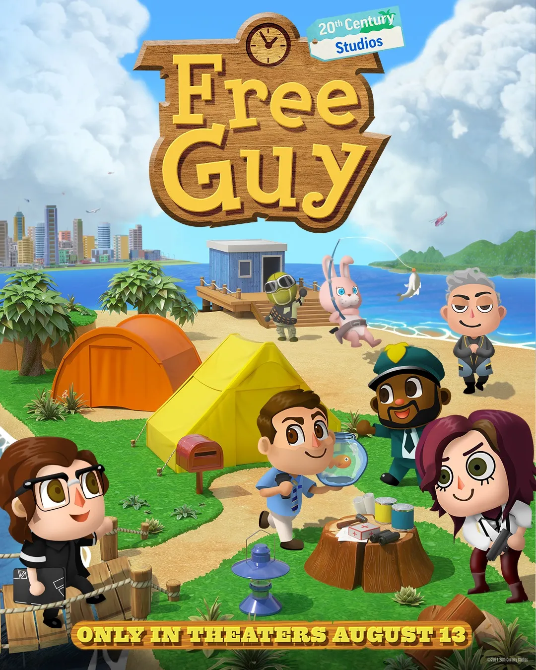 Free Guy's New Movie Posters Draw Inspiration From Animal Crossing, Doom, GTA, And More