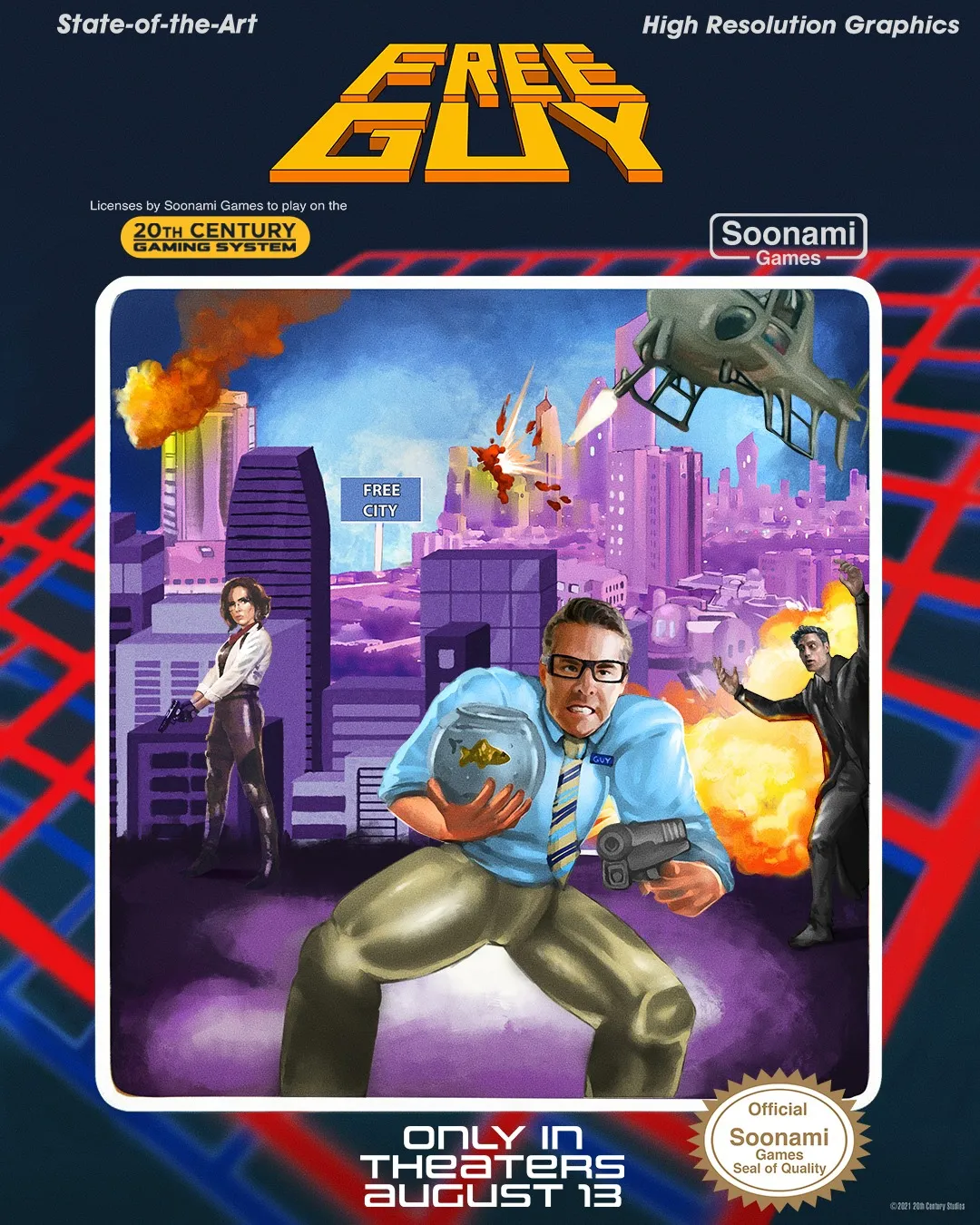 Free Guy's New Movie Posters Draw Inspiration From Animal Crossing, Doom, GTA, And More