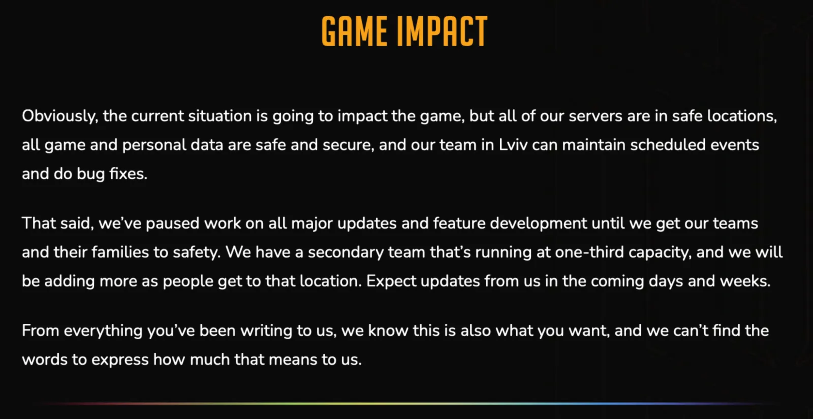 Game Studios Show Support For Ukraine