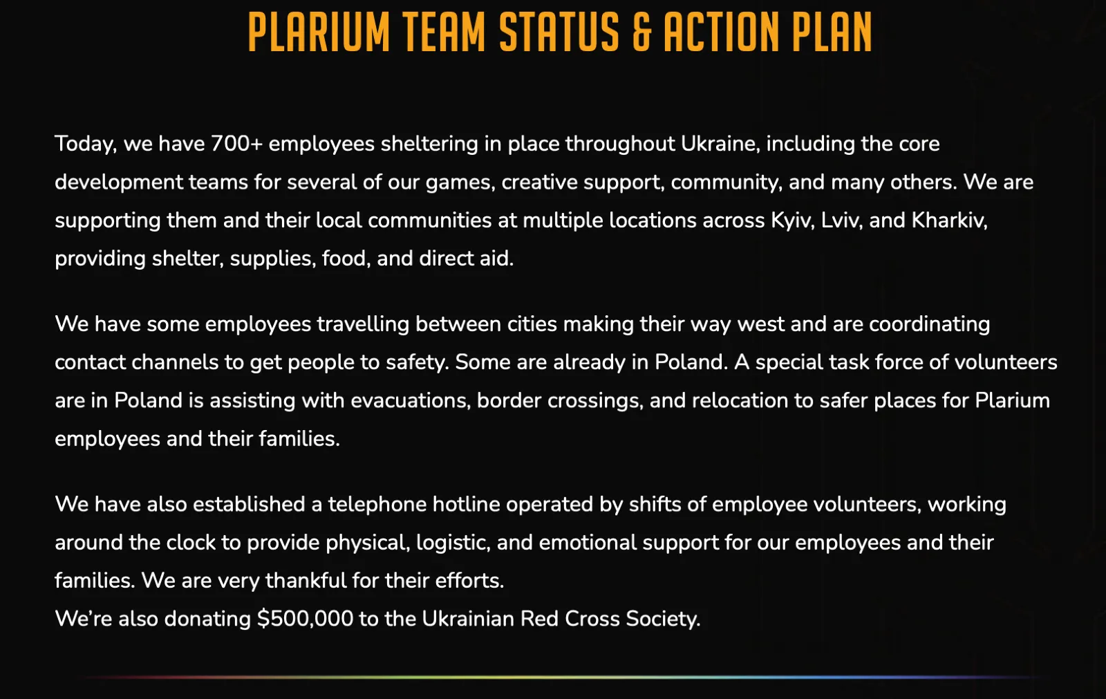 Game Studios Show Support For Ukraine