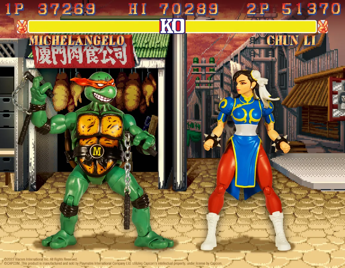 These Street Fighter Versus Teenage Mutant Ninja Turtles Action Figure Sets Look Amazing