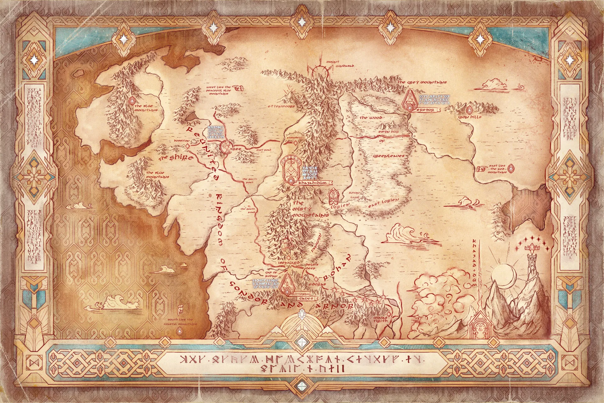 Check Out The Final World Map For The Lord Of The Rings: Return To Moria 