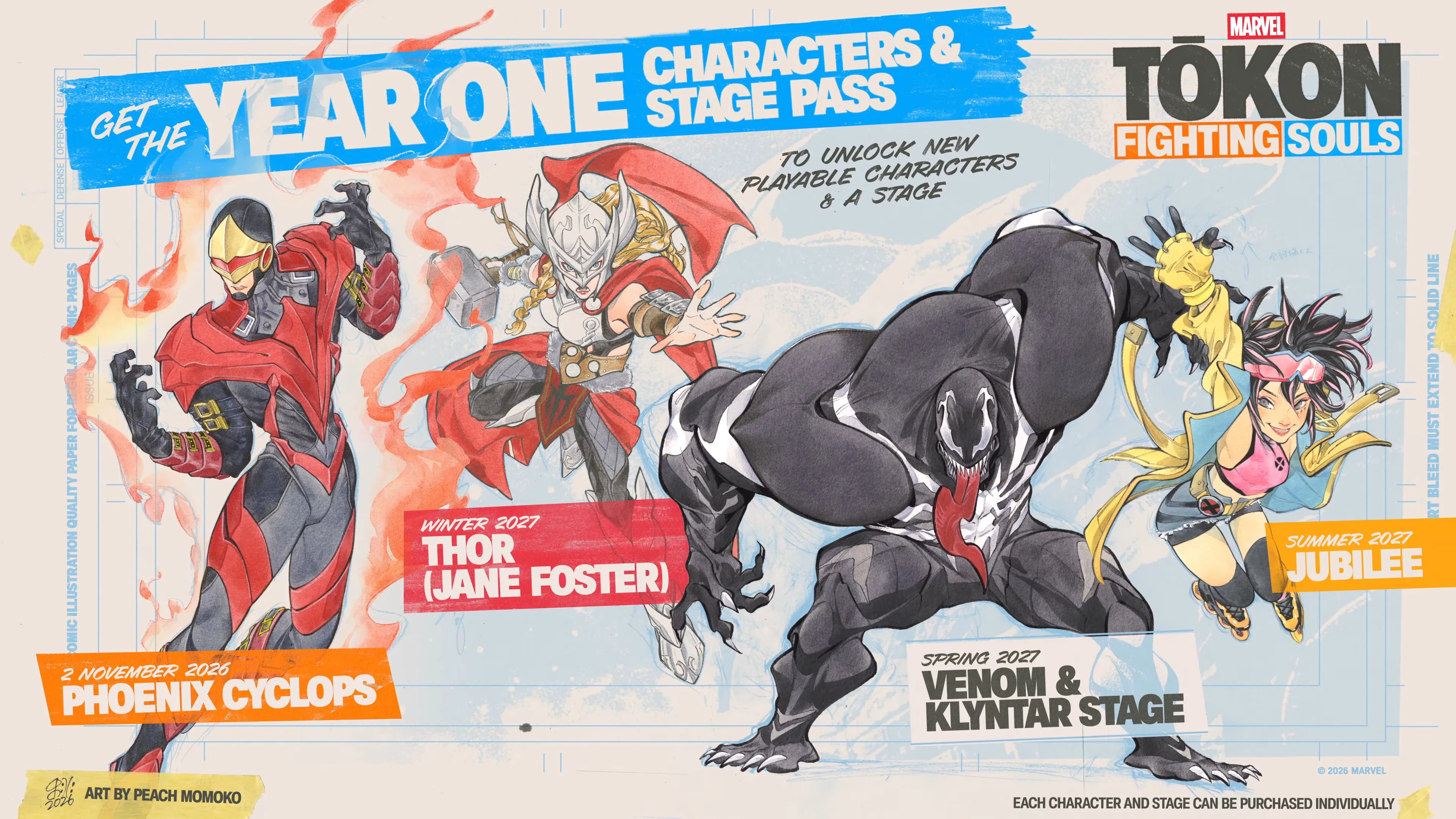 Jane Foster, Venom, And Jubilee Will Join Marvel Tōkon: Fighting Souls As Year 1 DLC