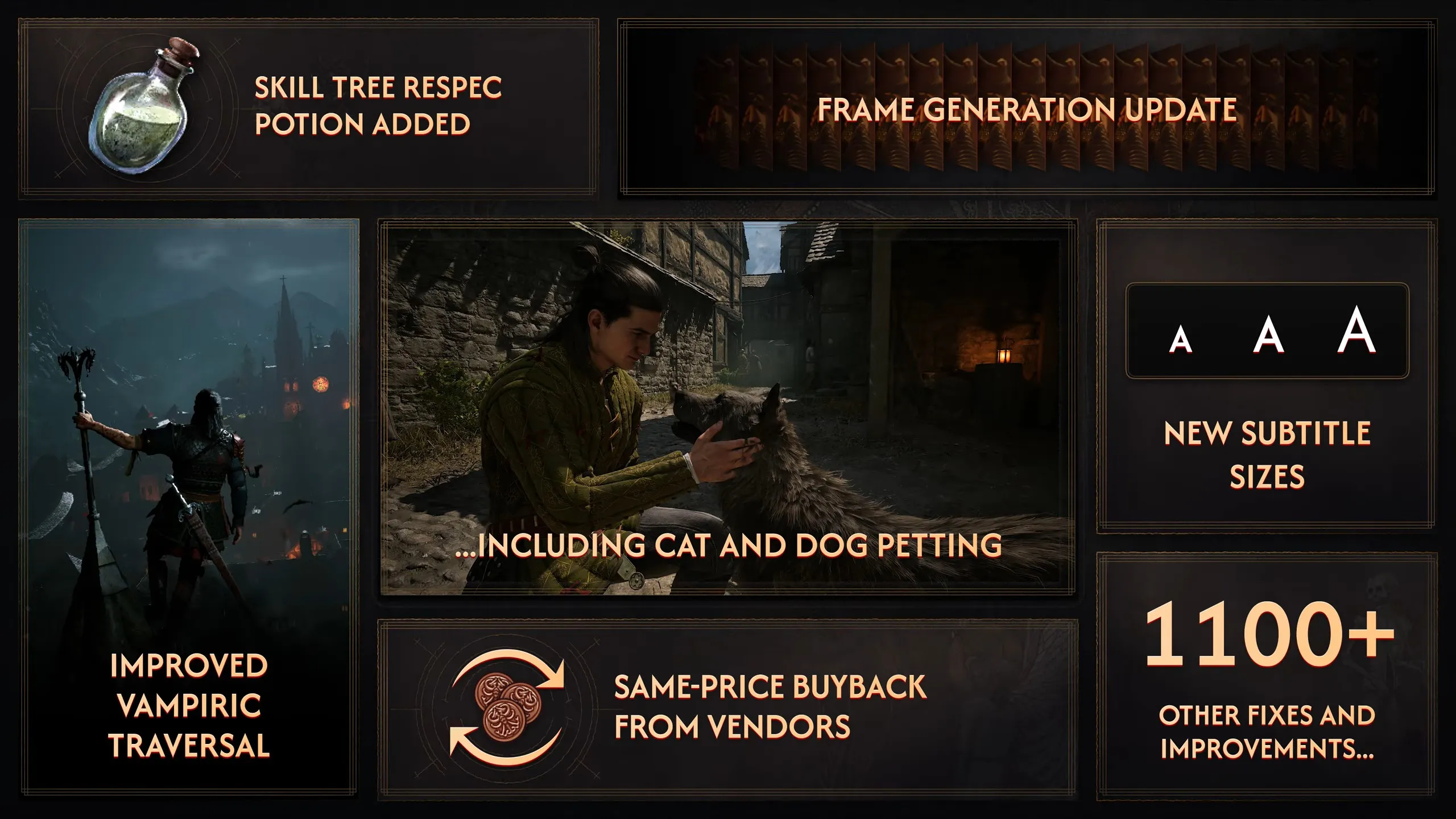 The Blood Of Dawnwalker Update 1.1 Adds Quality Of Life Improvements, Boosts Performance, and Adds Pettable Animals