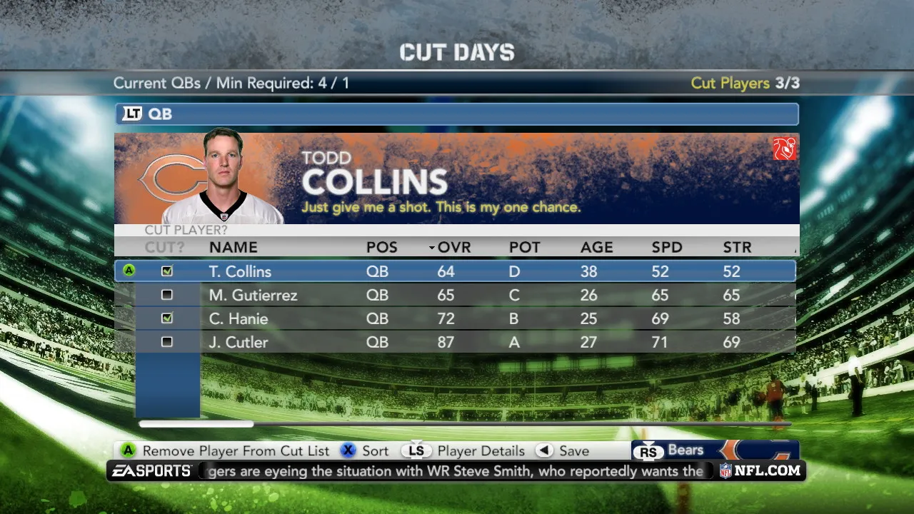 Madden NFL 12: Player Association