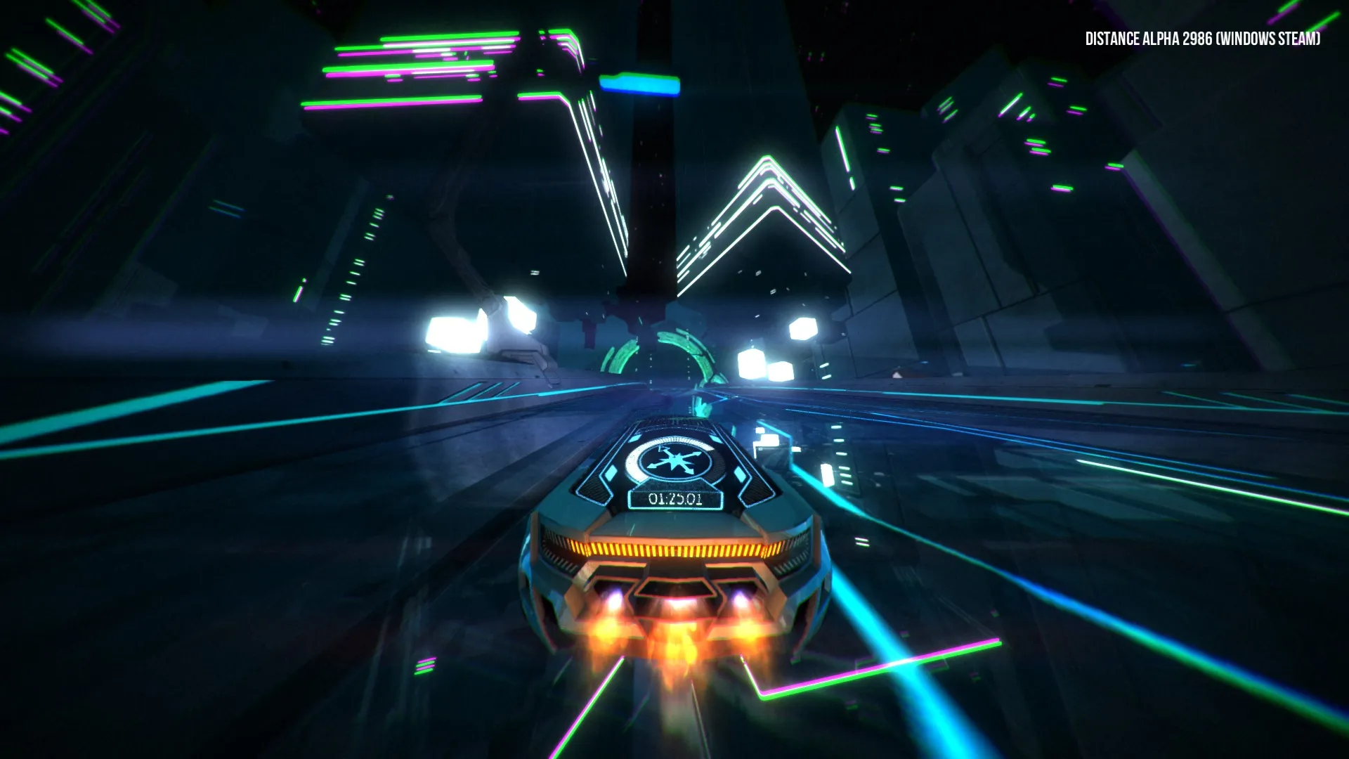 Racing And Flying Through Portals And Leaping Over Obstacles In A Car