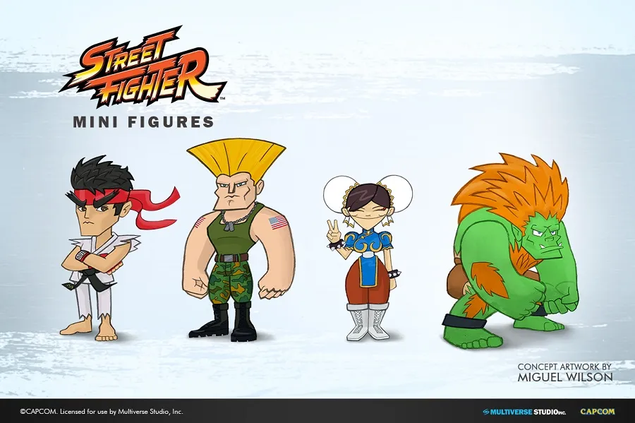 Street Fighter Mini Figures Ready For Tiny World Warrior Tournament