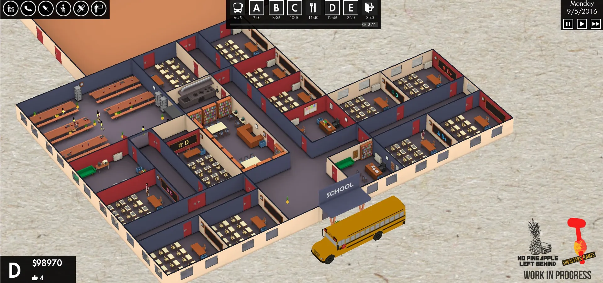 Turn Human Students Into Obedient Pineapples In This Upcoming Management Sim