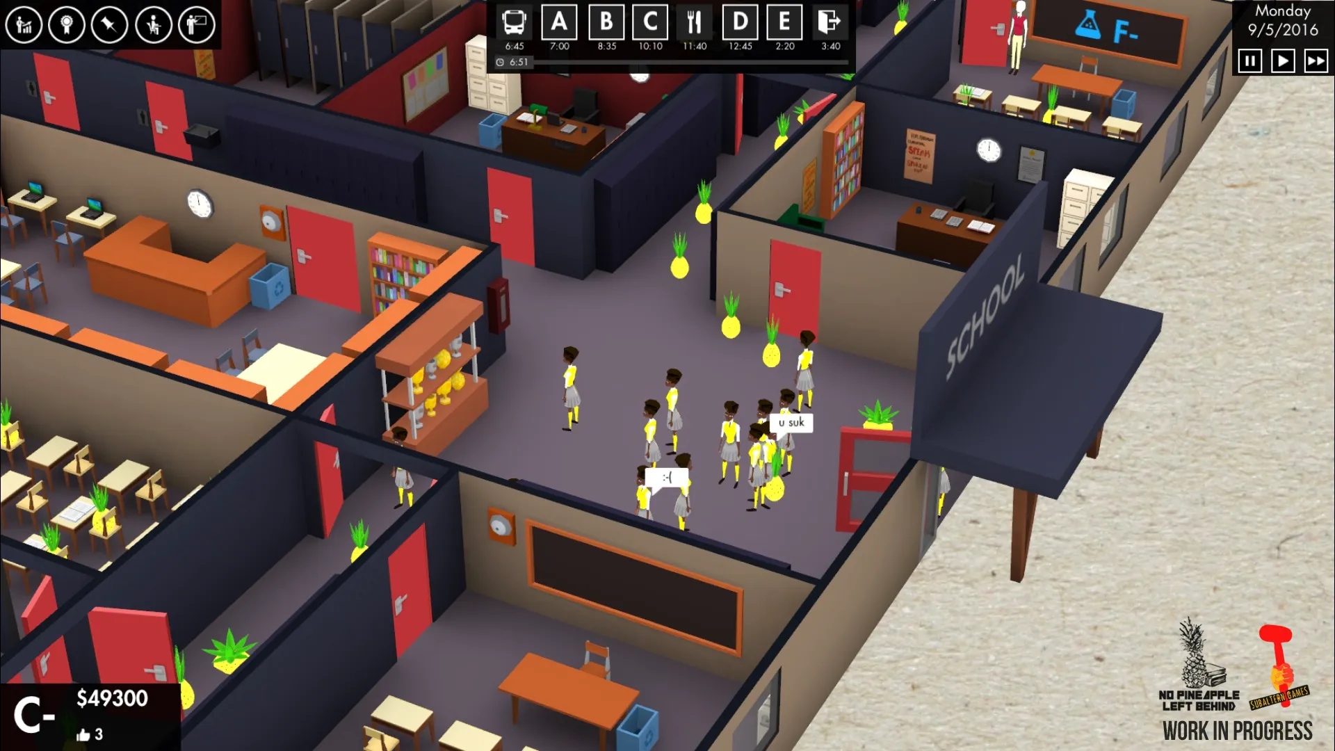 Turn Human Students Into Obedient Pineapples In This Upcoming Management Sim