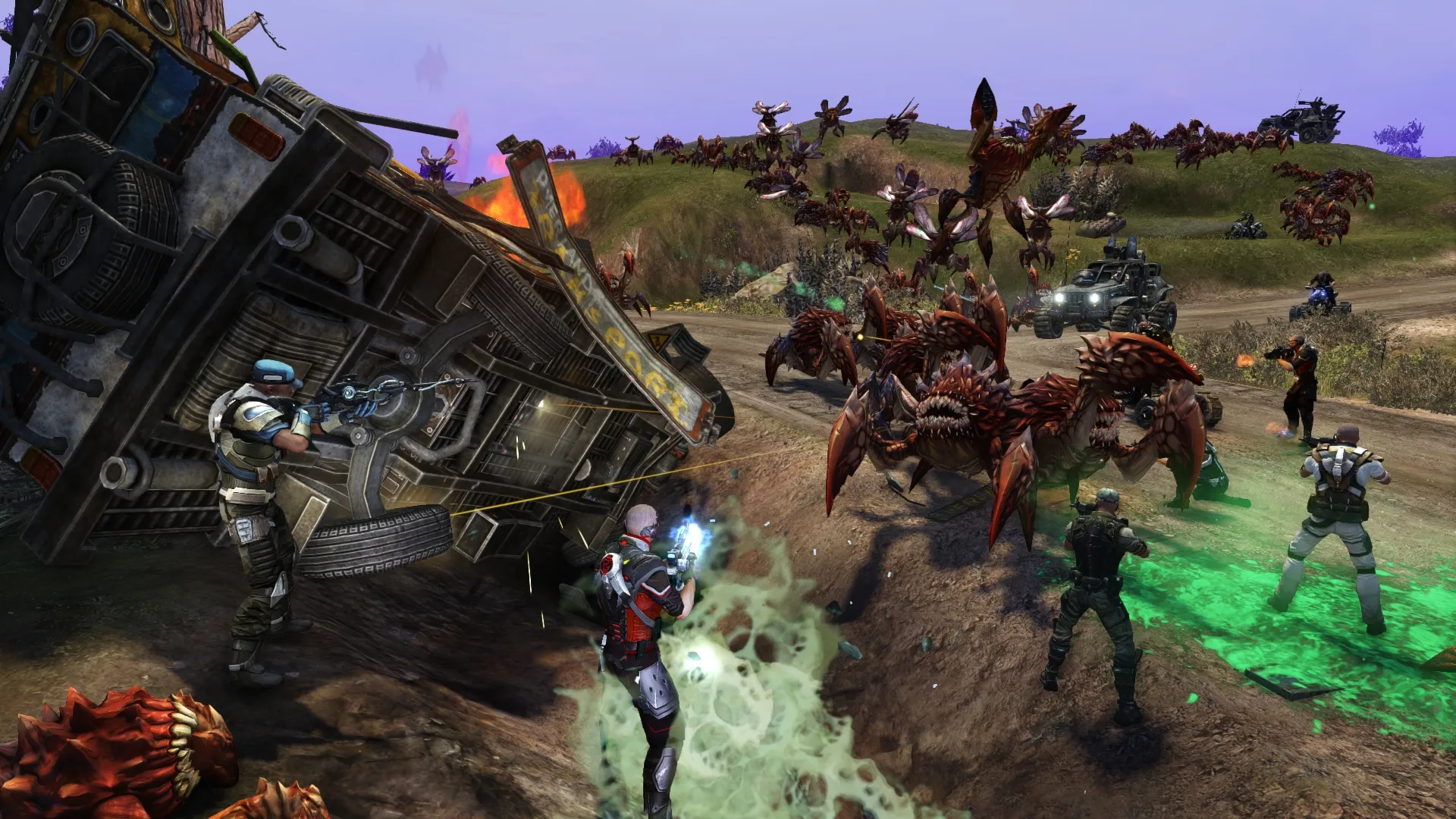 Riding Vehicles And Shooting Lasers