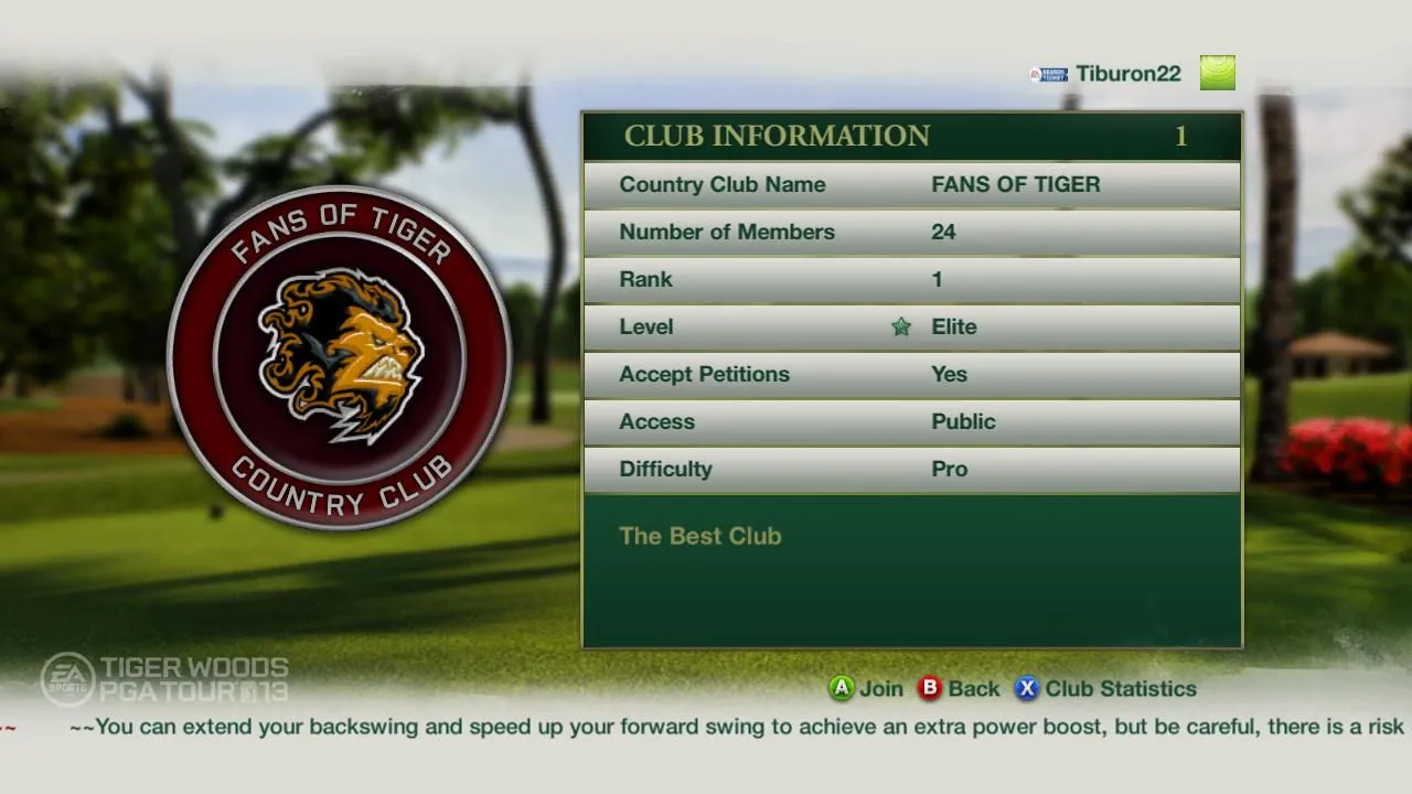 Tiger 13's Online Country Clubs & Much More