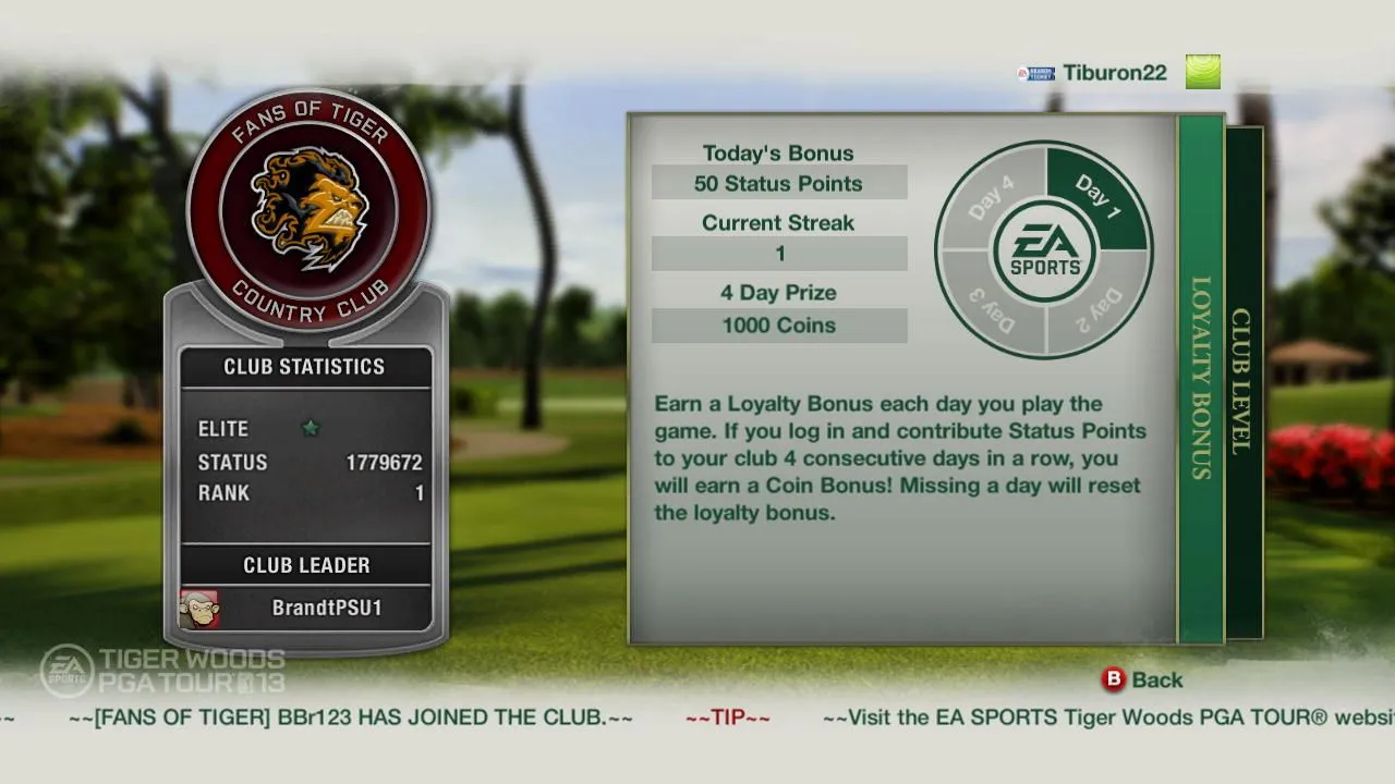 Tiger 13's Online Country Clubs & Much More