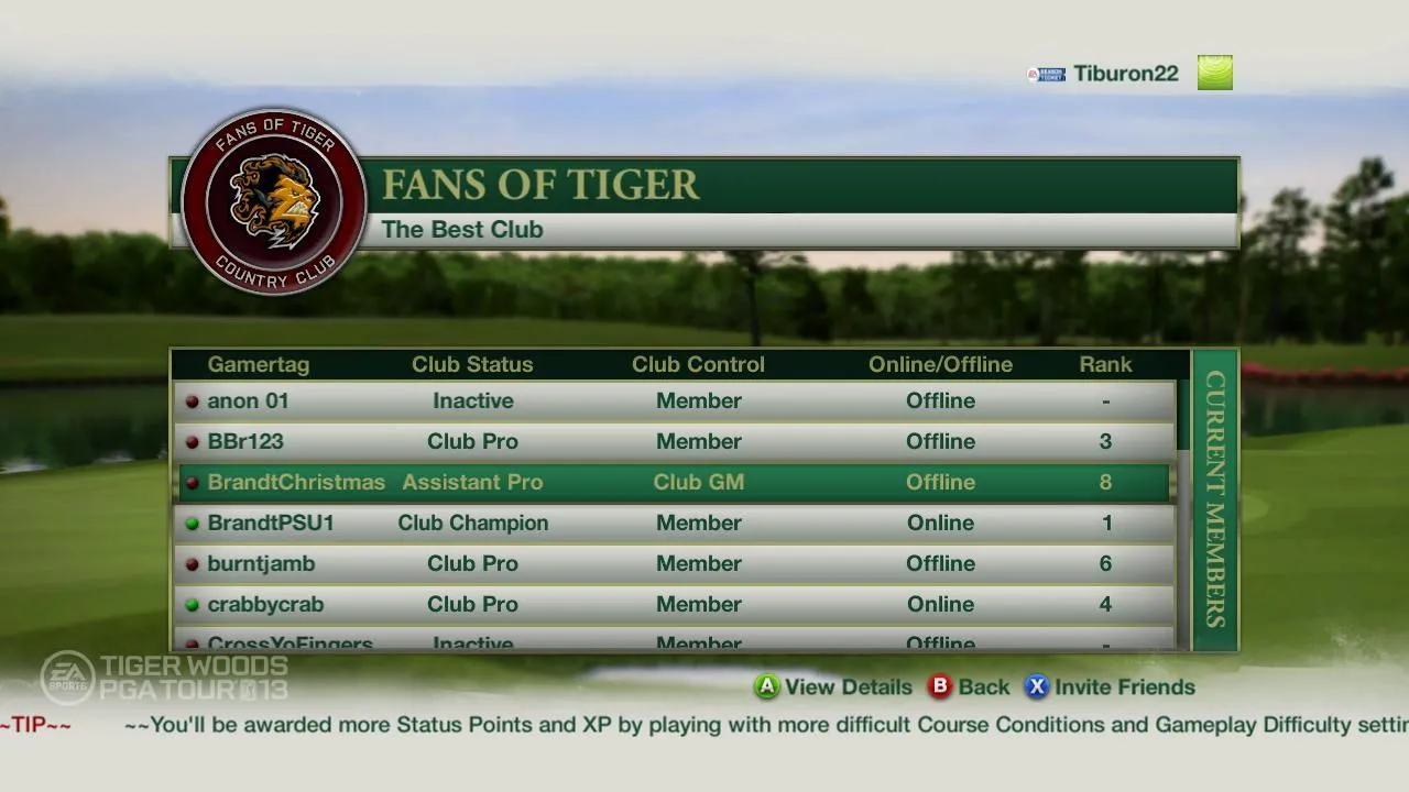 Tiger 13's Online Country Clubs & Much More