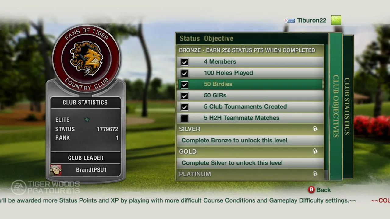 Tiger 13's Online Country Clubs & Much More