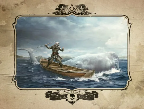 Between Sharks And The Towering Man Of War, Kenway Has His Hands Full